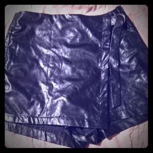 Faux Leather skirt/shorts